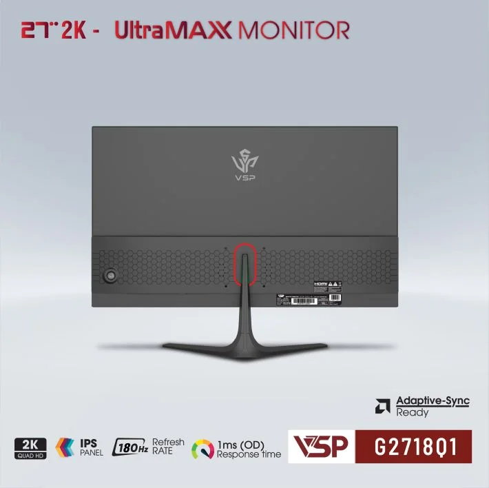 Quốc Việt - Màn Hình Monitor VSP 2K G2718Q1 27inch / 2K/ IPS/ 180Hz/ Đen