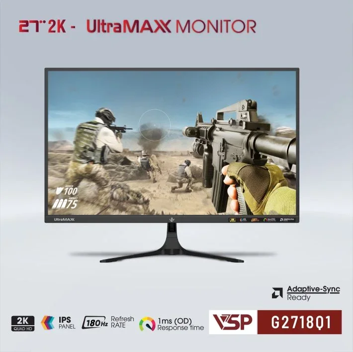 Quốc Việt - Màn Hình Monitor VSP 2K G2718Q1 27inch / 2K/ IPS/ 180Hz/ Đen