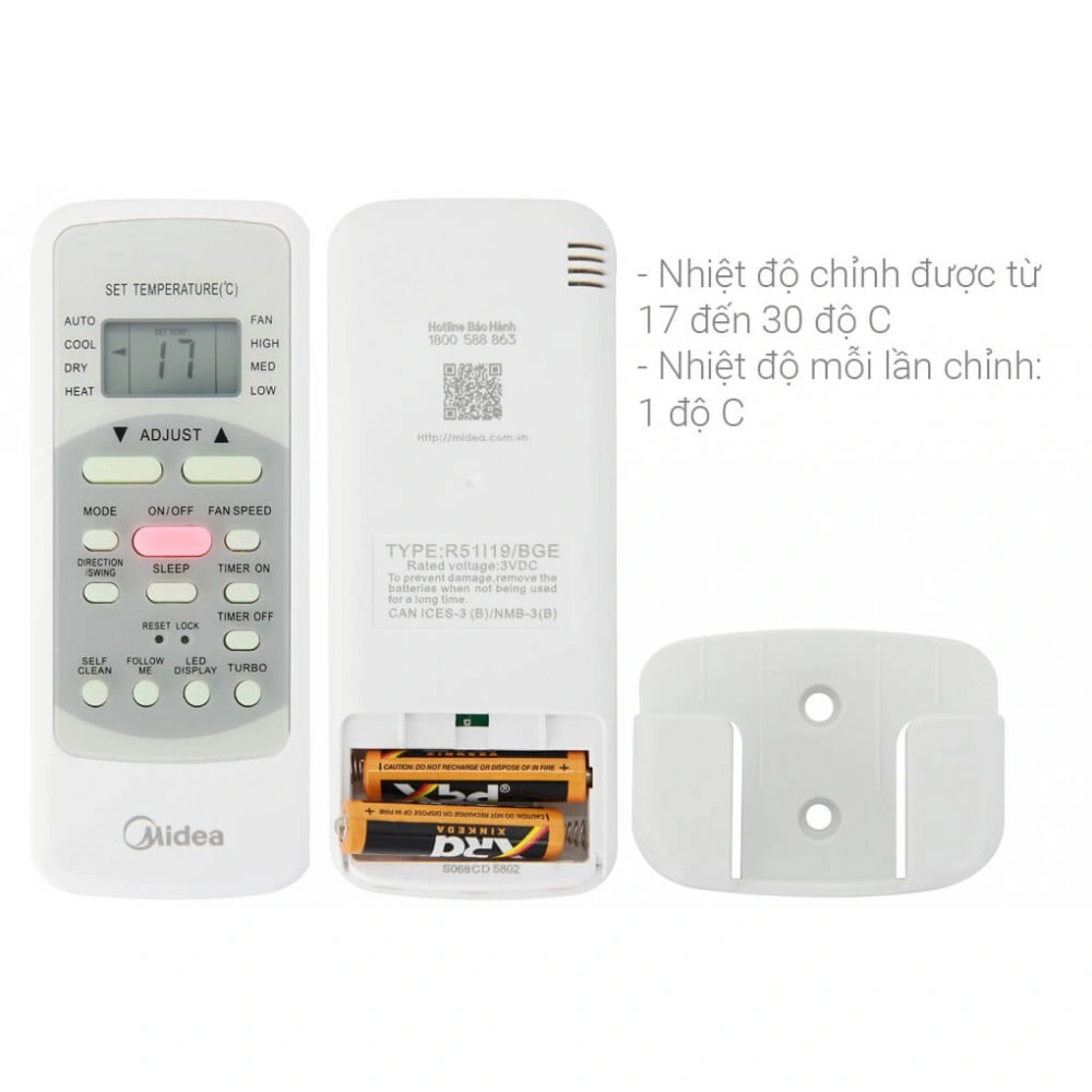 Điều hòa Midea 18000BTU 1 chiều MSAFII-18CRN8